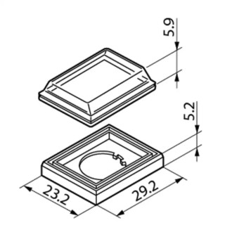NKK Switches Push Button Cap AT4115, Dust Cover, Made in Japan AT4115