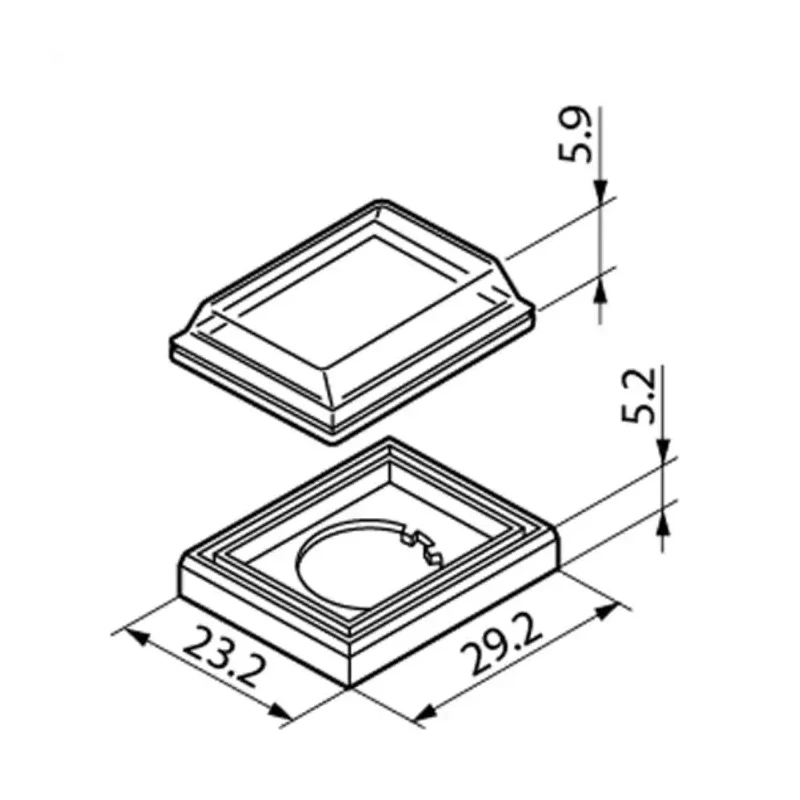 NKK Switches Push Button Cap AT4115, Dust Cover, Made in Japan AT4115