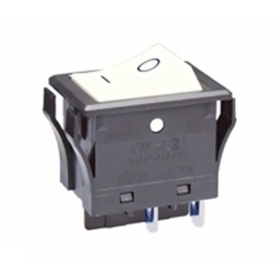 NKK Switches DPST On-Off, Polyamide Housing Panel Mount Rocker Switch, 16A 28V dc, IP66 JWL21RB1A