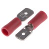 RS PRO Red Insulated Male Spade Connector, Crimp, 6.35 x 0.8 mm Tab Size, 22 AWG to 16 AWG 125-1952