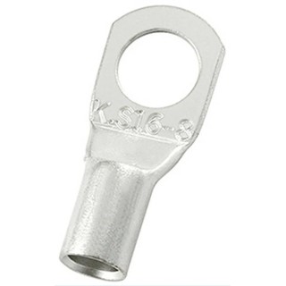RS PRO Uninsulated Ring Terminal M8 Stud Size 6 AWG Wire Size Grey 125-1960