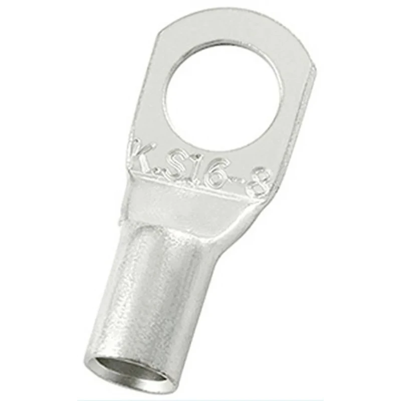 RS PRO Uninsulated Ring Terminal M8 Stud Size 6 AWG Wire Size Grey 125-1960