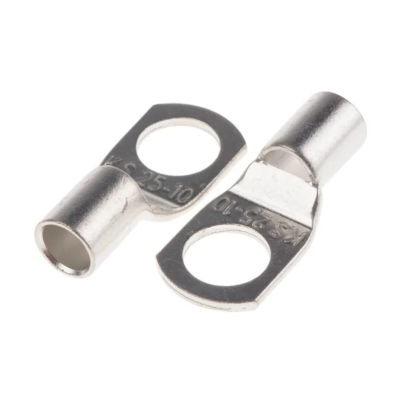 RS PRO Uninsulated Ring Terminal M10.5 Stud Size 4 AWG Wire Size Grey 125-1961
