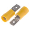 RS PRO Yellow Insulated Male Spade Connector Crimp Terminal 6.35 x 0.8 mm Tab Size 12 AWG to 10 AWG 125-1954
