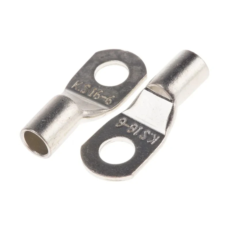 RS PRO Uninsulated Ring Terminal M6 Stud Size 6 AWG Wire Size Grey 125-1959