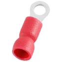 RS PRO Insulated Ring Terminal M3.2 Stud Size 22 AWG to 16 AWG Wire Size, Vinyl Insulation, Copper Tin-Plated 125-1955