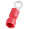 RS PRO Insulated Ring Terminal M3.2 Stud Size 22 AWG to 16 AWG Wire Size, Vinyl Insulation, Copper Tin-Plated 125-1955