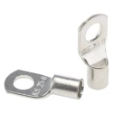 RS PRO Uninsulated Ring Terminal, M8 Stud Size, 4 AWG Wire Size, Copper Tin Plated, Grey 125-1962