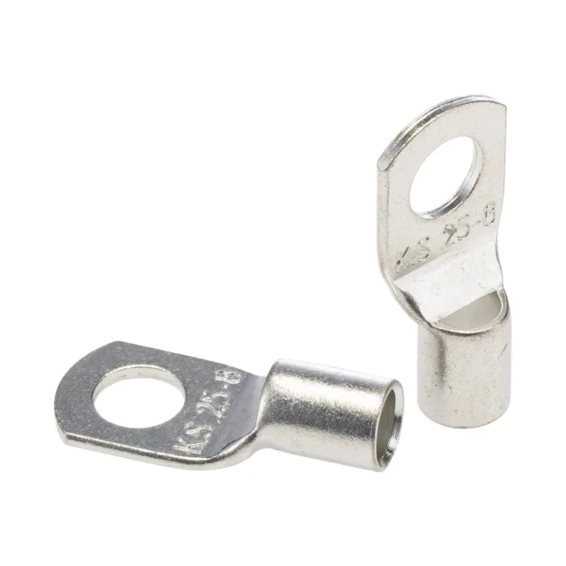 RS PRO Uninsulated Ring Terminal, M8 Stud Size, 4 AWG Wire Size, Copper Tin Plated, Grey 125-1962