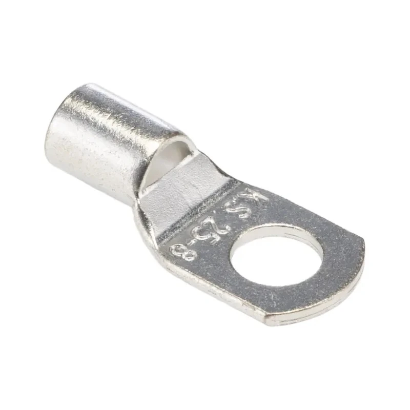 RS PRO Uninsulated Ring Terminal, M8 Stud Size, 4 AWG Wire Size, Copper Tin Plated, Grey 125-1962
