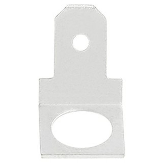 RS PRO Silver Uninsulated Male Spade Connector, Stud Termination, 4.75 x 0.5 mm Tab Size 125-1984