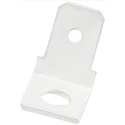 RS Pro Silver Uninsulated Male Spade Connector, Stud, 6.35 x 0.8 mm Tab Size 125-1985