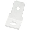 RS Pro Silver Uninsulated Male Spade Connector, Stud, 6.35 x 0.8 mm Tab Size 125-1985