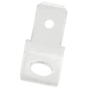 RS PRO Silver Uninsulated Male Spade Connector, Stud Termination, 6.35 x 0.8 mm Tab Size 125-1986