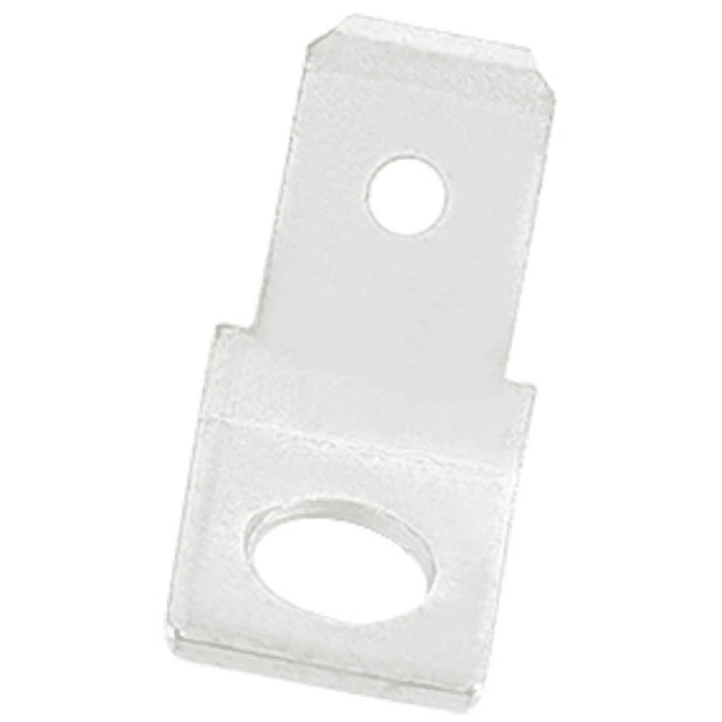 RS PRO Silver Uninsulated Male Spade Connector, Stud Termination, 6.35 x 0.8 mm Tab Size 125-1986