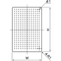 Takachi Electric Industrial 2 Surface Mount (SMT) Board Epoxy Glass Fabric Laminate FR4 14 x 21 1 mm Holes, 2.54 mm TNF39-59