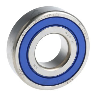 SKF Single Row Deep Groove Ball Bearing 20 mm ID, 47 mm OD, 14 mm Width, Sealed End W 6204-2RS1/VP311