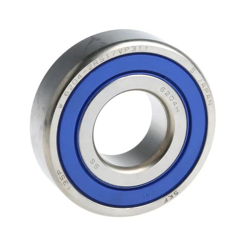 SKF Single Row Deep Groove Ball Bearing 20 mm ID, 47 mm OD, 14 mm Width, Sealed End W 6204-2RS1/VP311