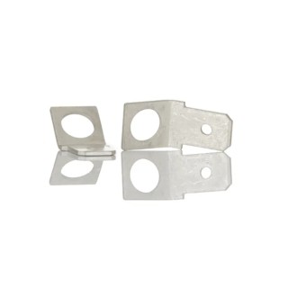 RS PRO Silver Uninsulated Male Spade Connector, Stud, 6.35 x 0.8 mm Tab Size 125-1987