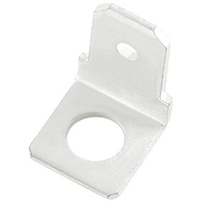 TE Connectivity RS PRO Silver Uninsulated Male Spade Connector Stud 6.35 x 0.8 mm Tab Size 125-1995