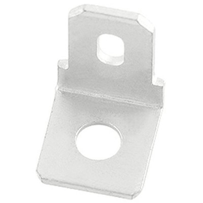 RND RS PRO Silver Uninsulated Male Spade Connector Stud 6.35 x 0.8 mm Tab Size 125-1996