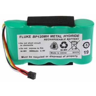 Fluke Oscilloscope Battery Pack Nickel-Metal Hydride 4.8V 3000mAh Compatible with 120 Series, 43B Series, 43 Series BP120