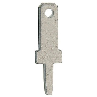RS PRO Silver Uninsulated Male Spade Connector Solder Termination 2.8 x 0.8 mm Tab Size 125-2000