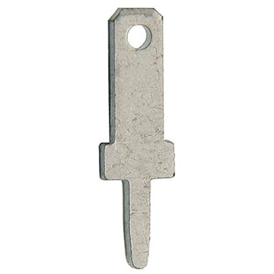 RS PRO Silver Uninsulated Male Spade Connector Solder Termination 2.8 x 0.8 mm Tab Size 125-2000