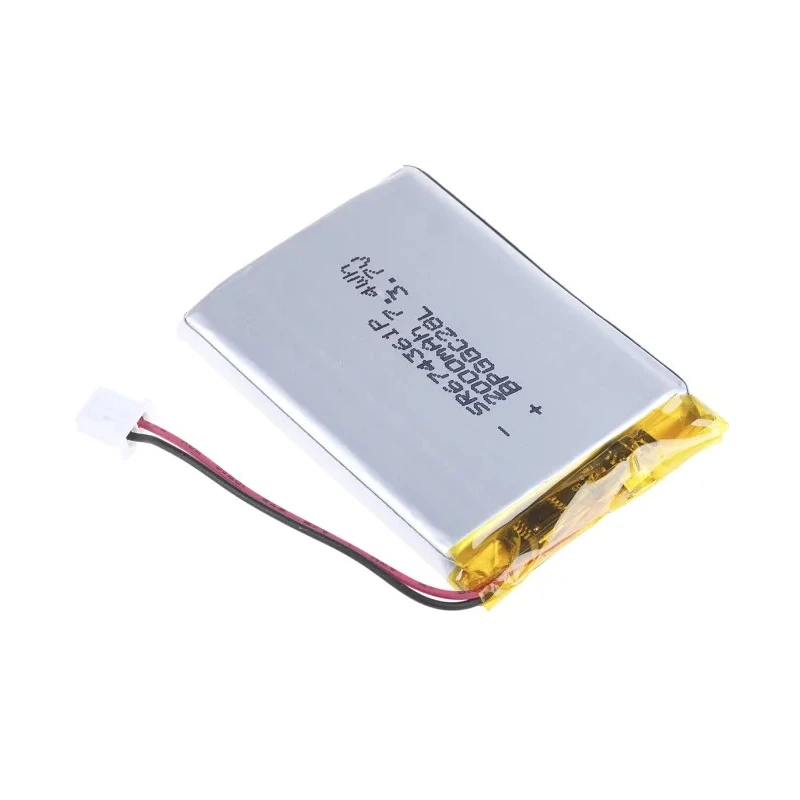 RS PRO 3.7 V Lithium Polymer Rechargeable Battery 2 Ah 43.5x7x60 mm 40 g 125-1266
