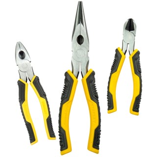 Stanley Dynagrip 3-Piece Forged Steel Plier Set Combination Cutters Long Nose STHT0-75094