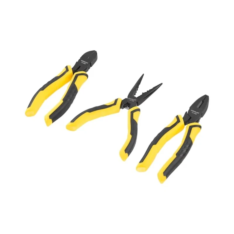 Stanley Dynagrip 3-Piece Forged Steel Plier Set Combination Cutters Long Nose STHT0-75094