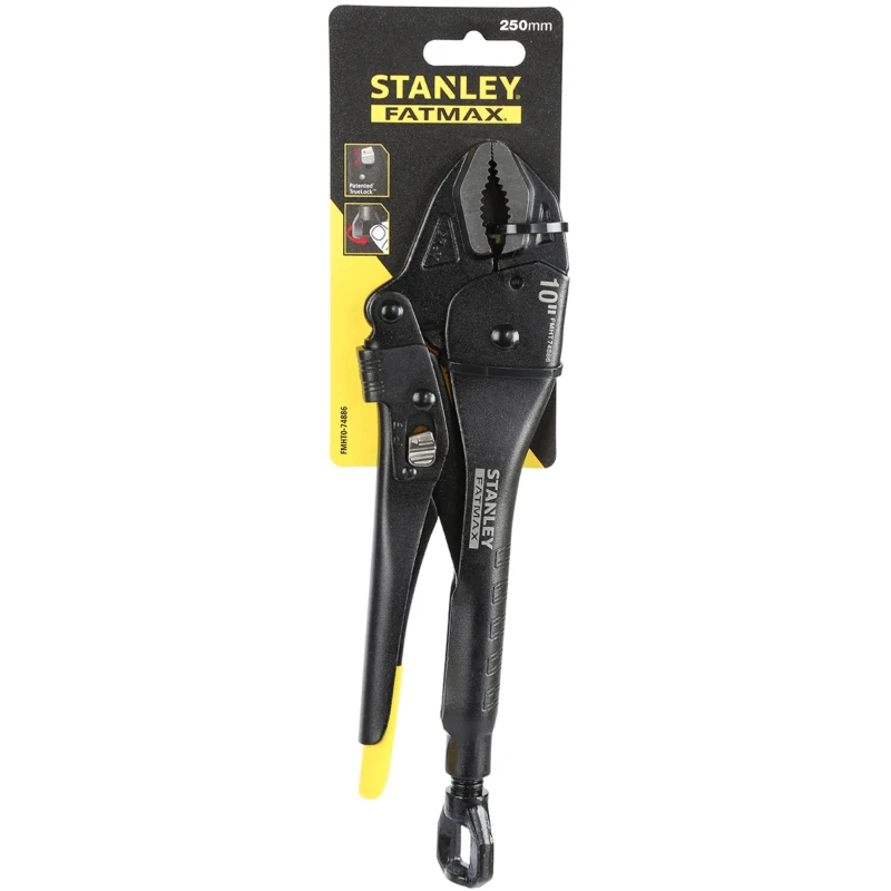 Stanley Locking Plier Curved Steel Black Finish 247.6mm Overall FMHT0-74886