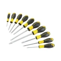 Stanley Standard Phillips, Pozidriv, Slotted Screwdriver Set, Chrome Vanadium Steel, 10-Piece STHT0-60211