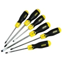 Stanley Slotted, Phillips, Parallel Standard Screwdriver Set, 6-Piece 0-65-007