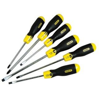Stanley Slotted, Phillips, Parallel Standard Screwdriver Set, 6-Piece 0-65-007