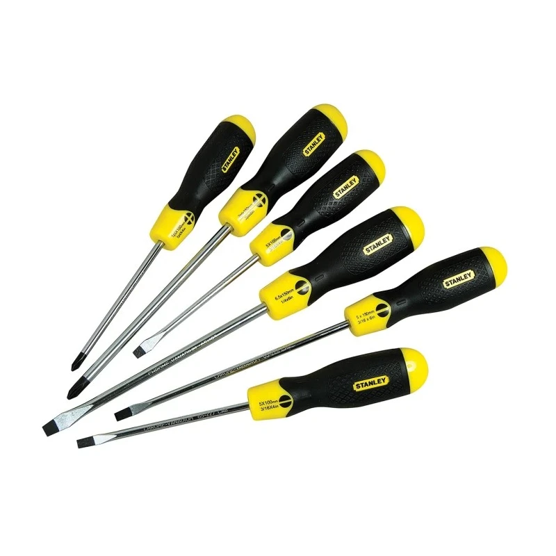 Stanley Slotted, Phillips, Parallel Standard Screwdriver Set, 6-Piece 0-65-007