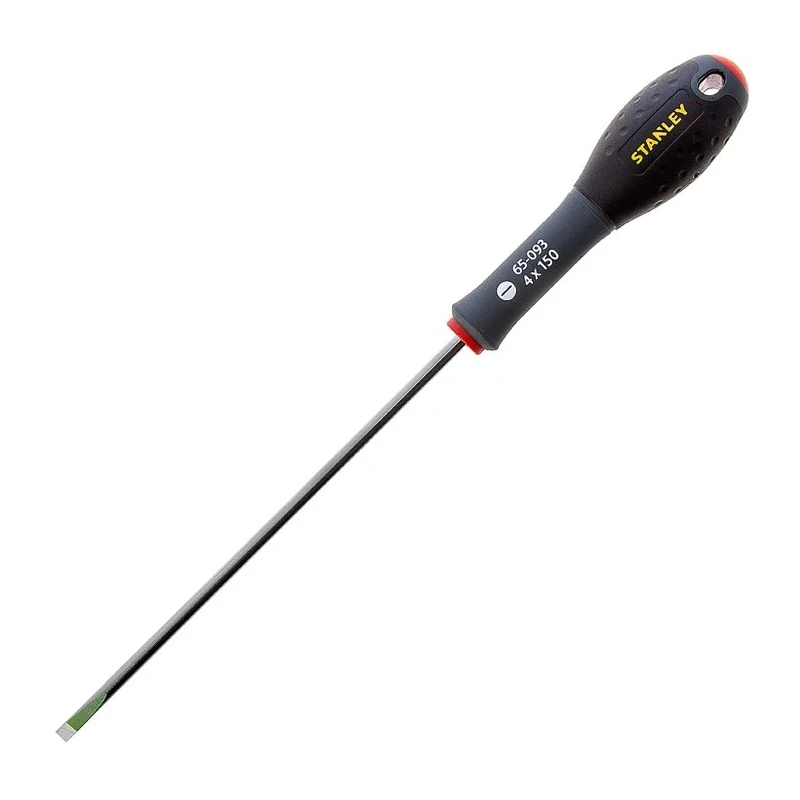 Stanley Slotted Screwdriver with 150 mm Steel Blade Ergonomic Grip 0-65-093