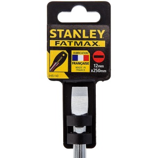 Stanley Slotted Screwdriver with 250 mm Steel Blade, Insulated Soft Grip Handle 0-65-143