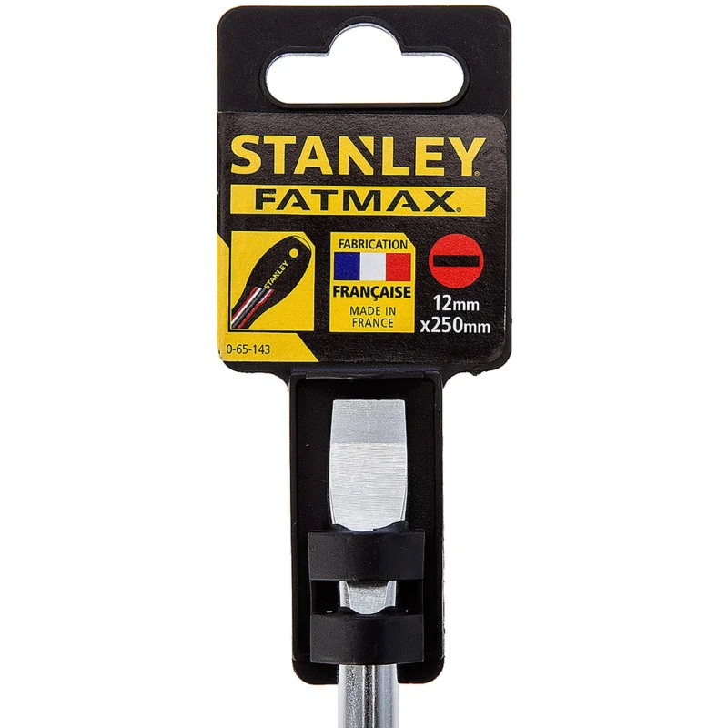 Stanley Slotted Screwdriver with 250 mm Steel Blade, Insulated Soft Grip Handle 0-65-143