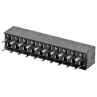 HARWIN M22 Series Straight Through Hole PCB Socket 20-Contact 2 Row 2 mm Pitch Solder M22-7141042