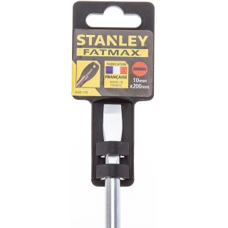 Stanley Slotted Screwdriver with 200 mm Steel Blade, Soft Grip Handle, Insulated 0-65-139