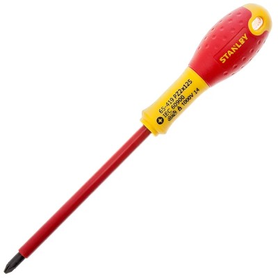 Stanley Insulated Screwdriver PZ2 Tip 125 mm Blade VDE 1000V Approved 0-65-419