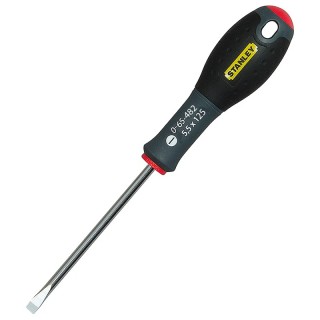 Stanley Standard Slotted Screwdriver 125 mm Blade Insulated Soft Grip Handle 0-65-482