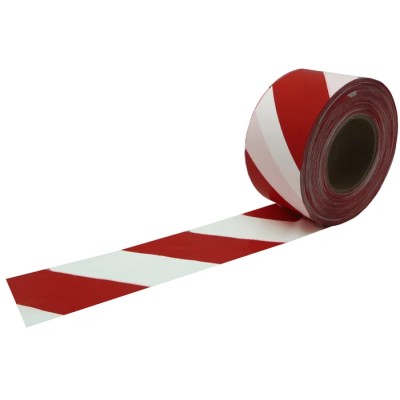 RS PRO White Red High Density Polyethylene Lane Marking Tape 75mm Width 500m Length 0.025mm Thickness RSNA 580 RB 125-2187