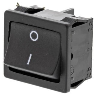 Marquardt DPST On-Off On-Off Rocker Switch Panel 12A 250V ac Black Rectangular Actuator 1802.6123