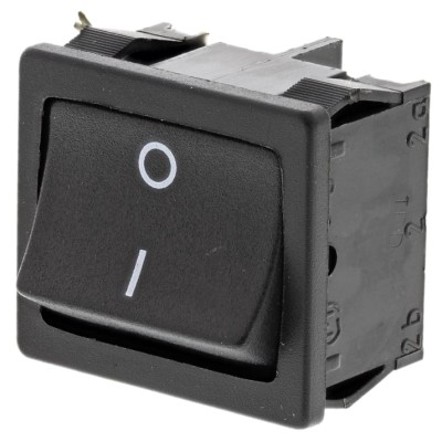 Marquardt DPST On-Off On-Off Rocker Switch Panel 12A 250V ac Black Rectangular Actuator 1802.6123