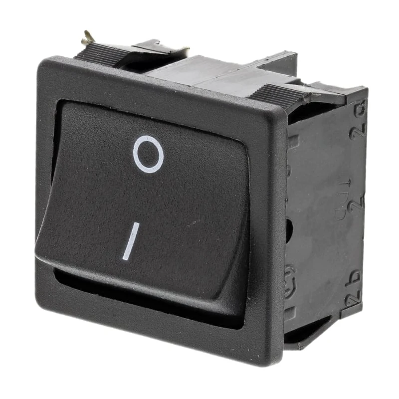 Marquardt DPST On-Off On-Off Rocker Switch Panel 12A 250V ac Black Rectangular Actuator 1802.6123