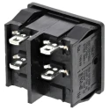 Marquardt DPST On-Off On-Off Rocker Switch Panel 12A 250V ac Black Rectangular Actuator 1802.6123