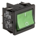 Marquardt Illuminated DPST On-Off On-Off Rocker Switch Panel IP40 10A 250V AC Green Actuator 1805.7109