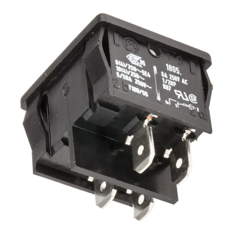 Marquardt Illuminated DPST On-Off On-Off Rocker Switch Panel IP40 10A 250V AC Green Actuator 1805.7109